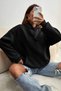 Unisex 3Thread Raster Black Van Gogh Knitted Fabric Sweatshirt - 2