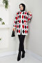 Women's Checkered Pocket Button Closure Knitwear Cardigan