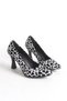 Merve Head Women's Black Leopard Print Goblet Heel Pointed Toe Pumps Stiletto 9cm - 4
