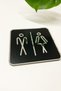 Men's and Women's Wc Directional Writing - Mirrored Silver Series Stylish Wc Set