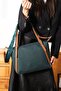 Justpolo Women's Green Large Size Shoulder Bag with Adjustable Long Strap