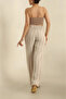 Women's Striped Wide-Leg Linen Trousers - 2