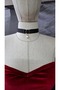 Dema Ring Detailed Pearled Stripe Neck Collar - 5