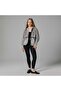 Women's Gray Jacket with Zipper Hood Ef188 - 3