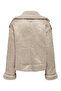 Women's Fur Faux Suede Jacket - 15293012 - 2