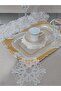 French Lace Decorative Guipure Lace Coffee Cocktail Presentation Napkin 6 Pcs - 3