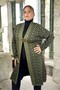 China Patterned Broch Detailed Long Sleeve Shal Collar Large Size Knitting Cardigan - 3
