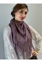 120X60 cm Knitwear Tasseled Patterned Women's Scarf Shawl Pink