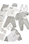 Plaid Bear Patterned 10-Piece Baby Hospital Discharge Bodysuit Set (10 Pieces) - 6
