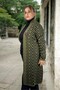 China Patterned Broch Detailed Long Sleeve Shal Collar Large Size Knitting Cardigan - 5