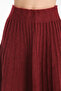 Skirt Pleated Burgundy Turtleneck Sweater Skirt Suit - 8