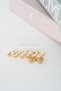 Women's Vip Series Baguette Zircon Stone Heart Model Clip-On Set of 6 Earrings - 3