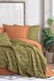 Aztec Khaki Double 100% Cotton Bedspread Set - 3