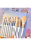 10-Piece Soft Feather with Bag, Makeup Brush Set Foundation, Blush, Loose Powder, Eye, Lip Brush Set - 4