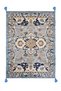 Tokyo Collection Gray Blue Themed Traditional Motif Patterned Woven Base Vintage Decorative Carpet 13 - 4