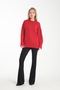 Oversize Basic Red Long Women's Sweater - 6