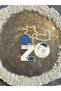 Z Letter Silver Navy Blue Color Vip Lucky Number Extra Figure Epoxy Letter Keychain Gift Keychain - 2