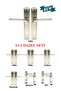 (7 Sets) Anka Mirror-Finished (Nickel Satin) 3+1 Circle Set Door Handle Aluminum / Steel