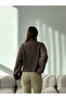 Women's Turtleneck Premium Knit Oversize Crop Knitwear Sweater - 5
