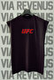 تيشيرت رياضي بأكمام طويلة من القطن بنسبة 100% مع طباعة أمامية وخلفية من UFC - 2