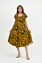 Women's Multicolor Summer Viscose Picasso Dress – Lightweight, Comfortable, Casual Elegance - 6