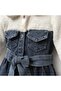 Girl's Welsoft Fabric and Denim Dress - 3