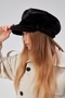 Double Women's Plush Cap Newsboy Winter Cap - 6