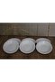 6 Pieces White Corrugated Melamine Pit Dinner Plate 18X3,5 cm Pilaf Dry Chickpea Juicy Food Container - 5