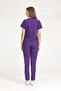 Dark Purple Stretch Fabric Doctor and Nurse Scrubs Unisex Surgical Set | Brl Scruble - 2