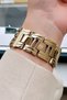 Women's Watch with Special Boxed Chain 3 Atm Waterproof Gold Color Steel Band + Bracelet Hmby2041C1 - 7