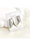 Xuping 3 cm Trapezoidal Stud Earrings White