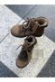 coffee color outer meterial genuine leather inner meterial sheepskin sheepskin lace-up and zippered children's boots