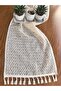 Tulle Lace Mesh Runner Linen Look Cotton 35X140Cm - 4
