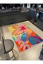Efe Collection Multicolored Floral Flower Figures Patterned Woven Base Modern Decorative Carpet 30 - 3