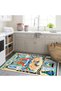 Efe Collection Ethnic Tiger Bird and Ancient Figures Patterned Woven Base Vintage Decorative Carpet 32