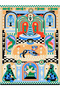 Efe Collection Ethnic Tiger Bird and Ancient Figures Patterned Woven Base Vintage Decorative Carpet 32 - 4