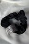 Black and Silver Color Metal Detailed Bagel Buckle - 2