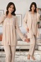 Cotton Maternity Pajama Set with Dressing Gown