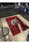 Efe Collection Red Themed Leopard and Antique Patterned Woven Base Vintage Decorative Carpet 34 - 3