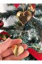 Set of 12 3cm Gold Plexi Heart Christmas Tree Ornament - 2