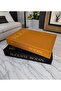 Set of 2 Fabric-Covered Decorative Book Boxes Black and Mustard - 2