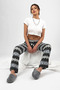 Women's Soft Textured Sleepwear Sweatpants with Black Deer