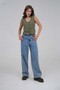 Khaki Fitted Buttoned Unlined Woven Vest - 4