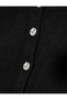 X Melis Ağazat - Buttoned Collar Stone Embroidered Crop Knit Sweater - 6
