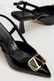 Lianne Black Patent Leather Buckle Detailed Thin Heeled Shoes - 3