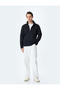 Kangaroo Pocket Long Sleeve Basic Half Zip Sweatshirt