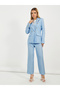 Notch Lapel Oversized Blazer & Straight Fit Pants Co-Ords Set - 2