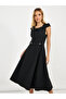 Tweed Box Pleat Sleeveless A-Line Midi Dress - 5