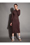 Ribbed Bodycon Midi Dress with Back Slit - 7