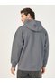 Waffle Textured Quilted Boxy Fit Hoodie with Kangaroo Pocket - 4